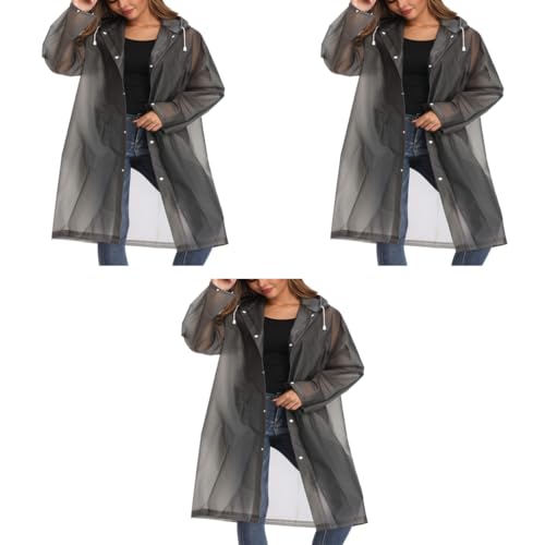 PALAY® 6PCS Rain Coat Men Waterproof Hooded Poncho Jacket Women EVA Reusable Packable Outdoor Rainy Day Free Size Black PALAY® 6PCS Rain Coat Men Waterproof Hooded Poncho Jacket Women EVA Reusable Packable Outdoor Rainy Day Free Size Black